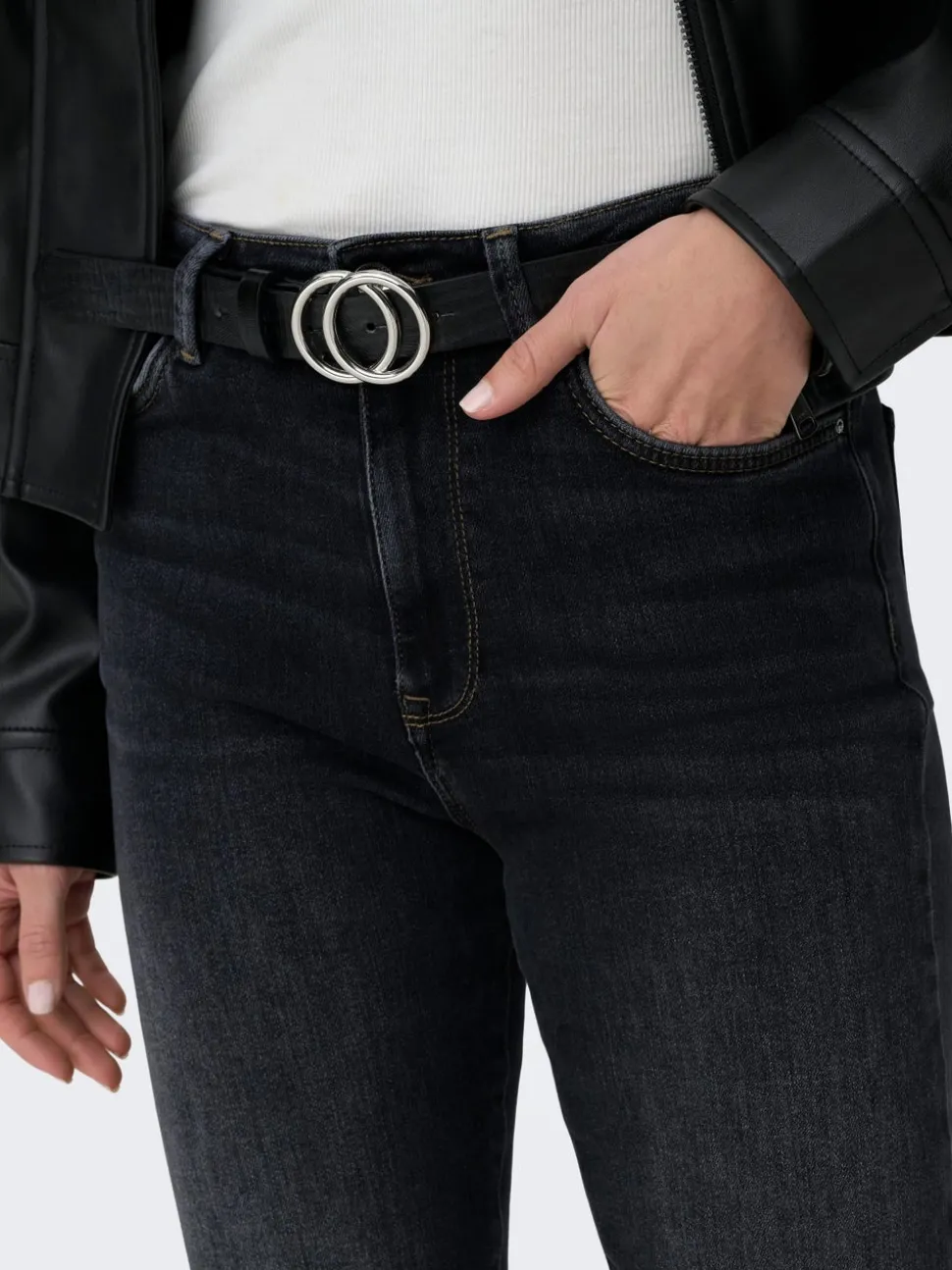 ONLEMILY Hög midja Rak passform Ankellängd Jeans
