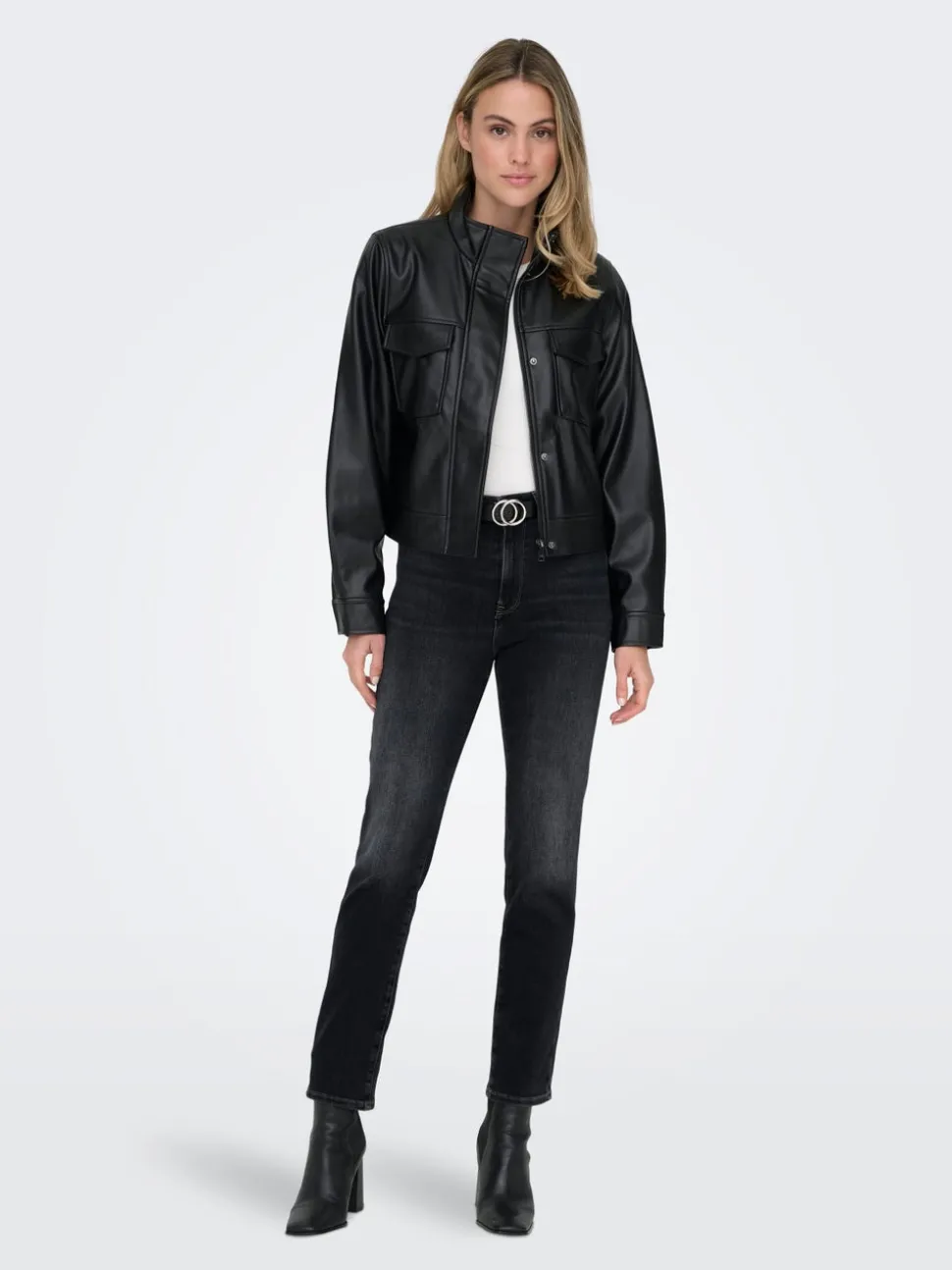 ONLEMILY Hög midja Rak passform Ankellängd Jeans