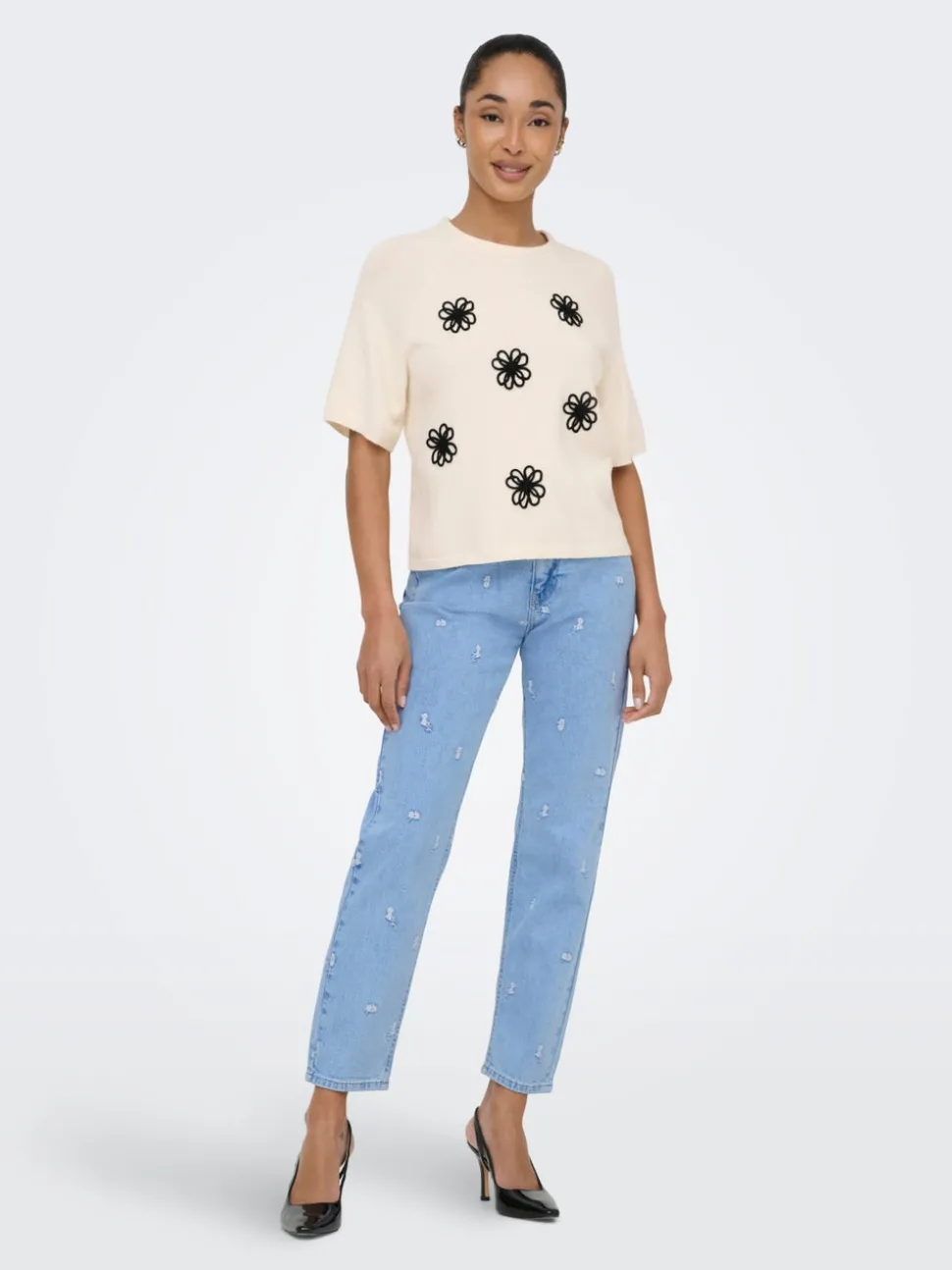 ONLEMILY Hög midja Rak passform Ankellängd Jeans