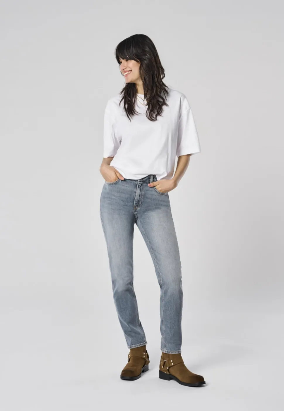 ONLEMILY Hög midja Rak passform Ankellängd Jeans