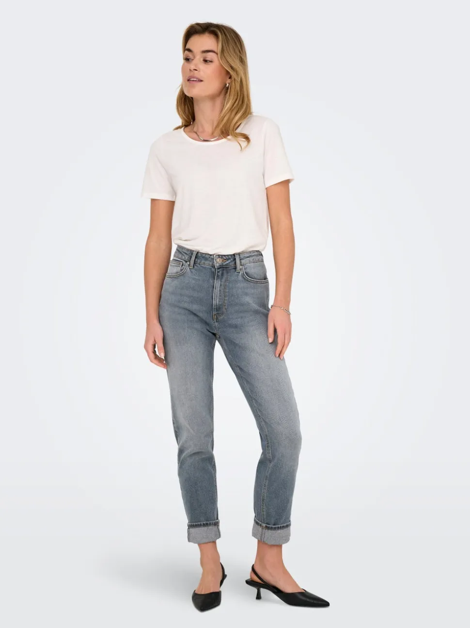 ONLEMILY Hög midja Rak passform Ankellängd Jeans
