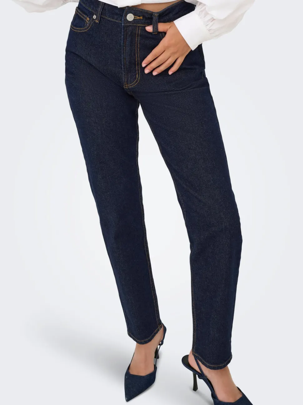 ONLEMILY Hög midja Rak passform Ankellängd Jeans