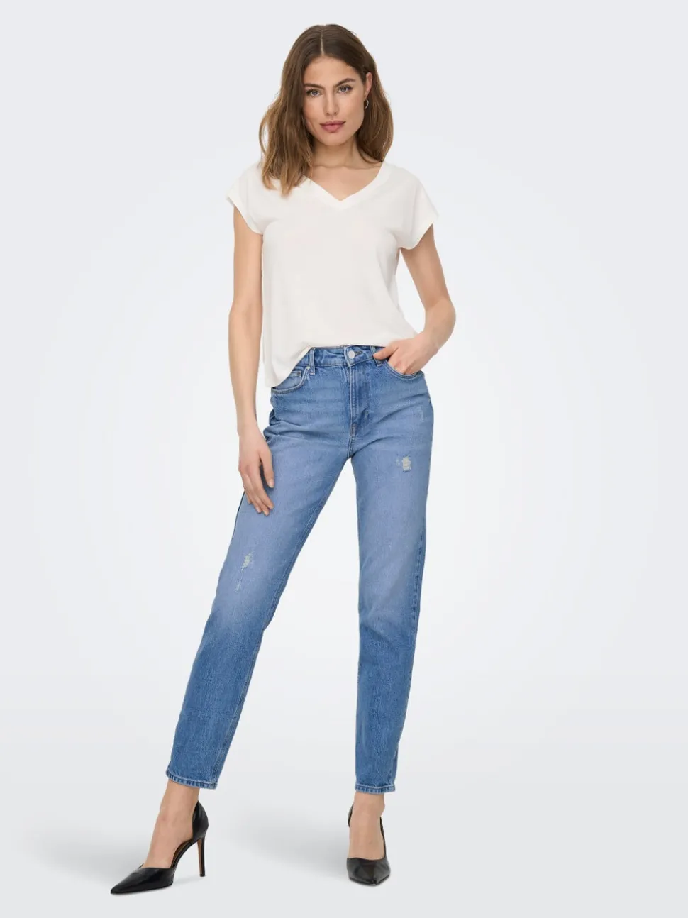 ONLEMILY Hög midja Rak passform Ankellängd Jeans