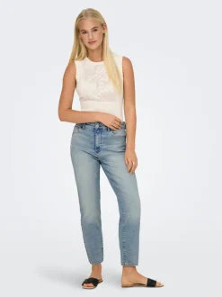 ONLEMILY Hög midja Rak passform Ankellängd Jeans