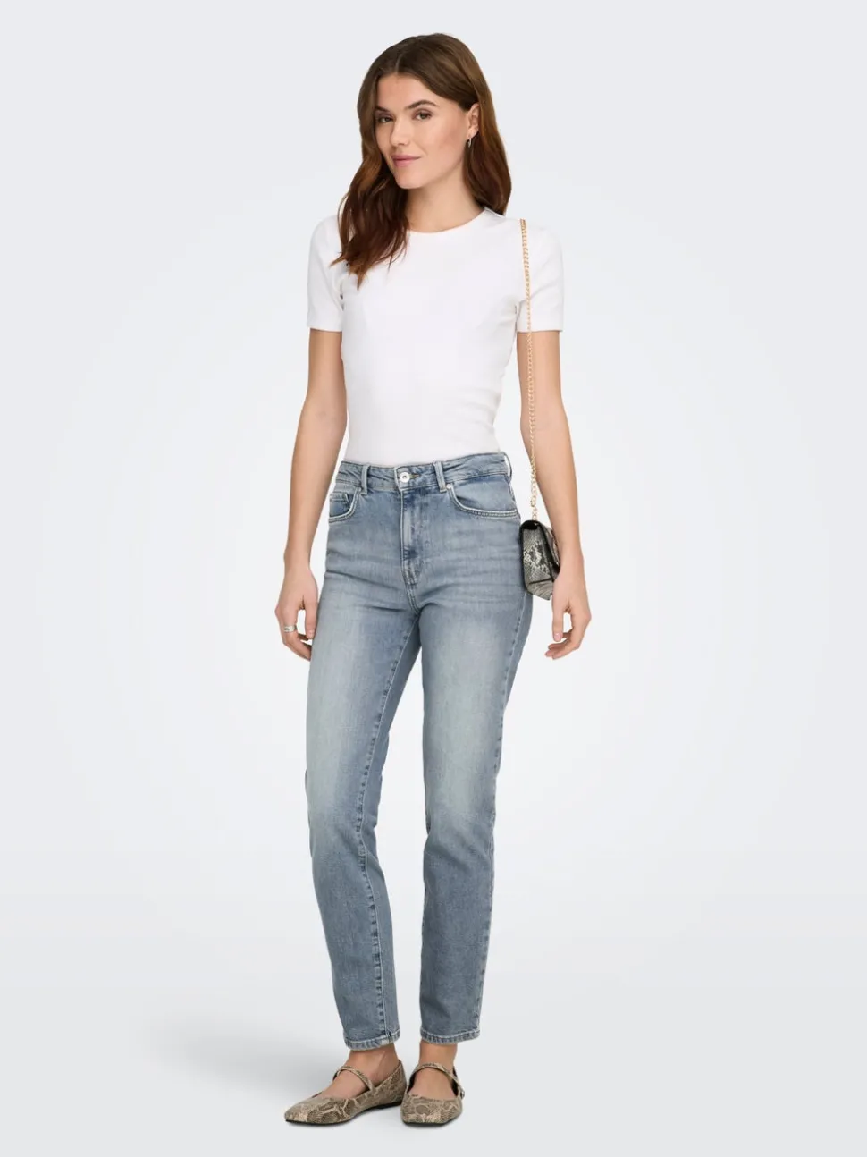 ONLEMILY Hög midja Rak passform Ankellängd Jeans