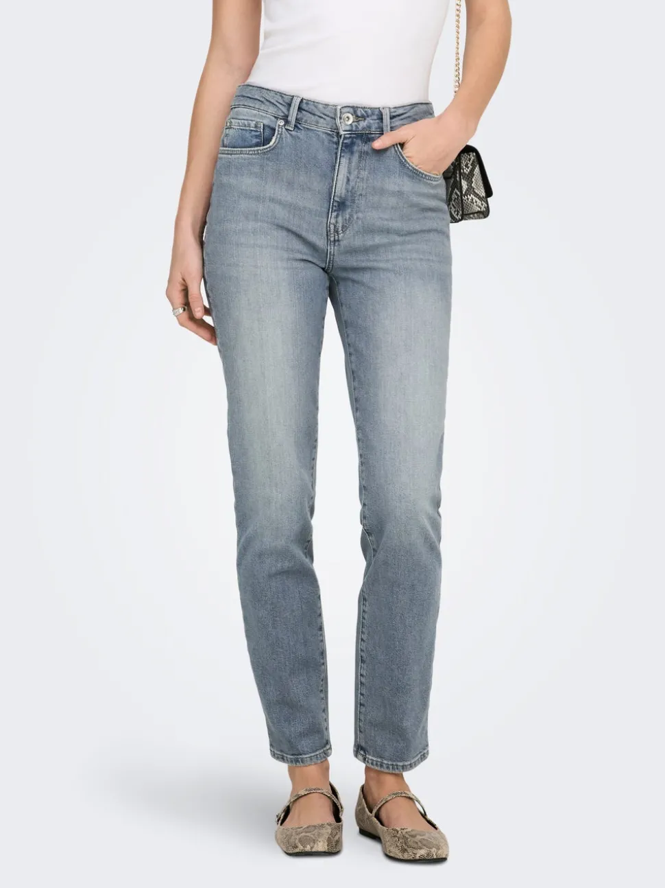 ONLEMILY Hög midja Rak passform Ankellängd Jeans