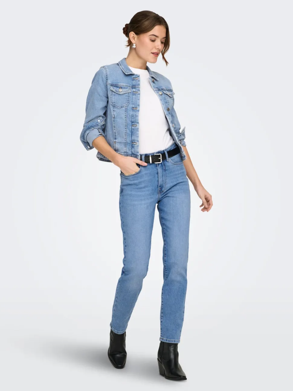 ONLEMILY Hög midja Rak passform Ankellängd Jeans