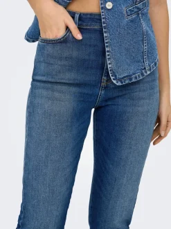 ONLEMILY Hög midja Rak passform Ankellängd Jeans