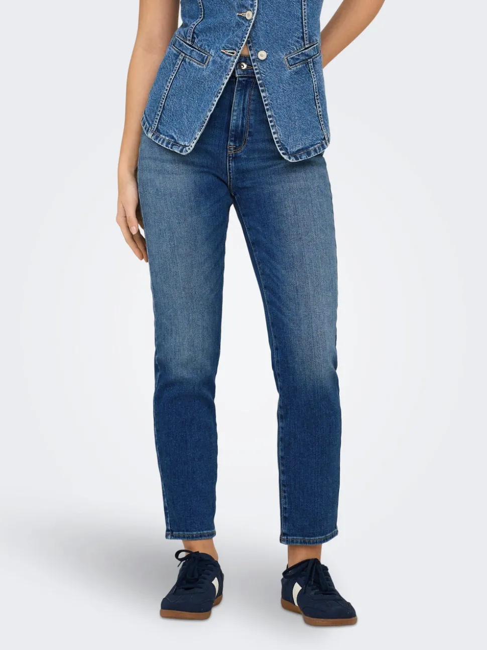 ONLEMILY Hög midja Rak passform Ankellängd Jeans