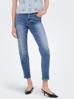 ONLEMILY-MILA Hög midja Rak passform Ankellängd Jeans
