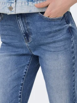 ONLEMILY-MILA Hög midja Rak passform Ankellängd Jeans