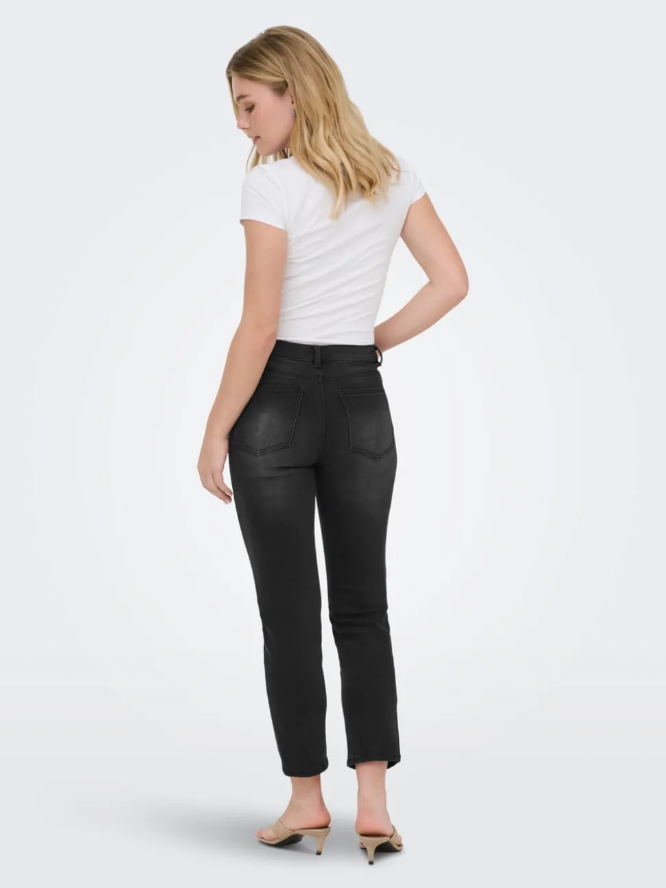 ONLEMILY-MILA Hög midja Rak passform Ankellängd Jeans