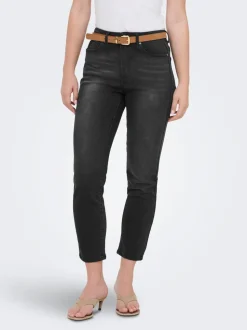 ONLEMILY-MILA Hög midja Rak passform Ankellängd Jeans