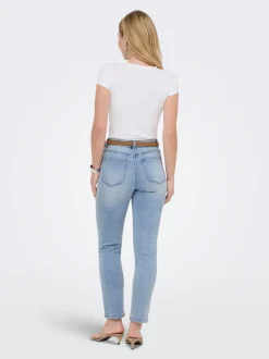 ONLEMILY-MILA Hög midja Rak passform Ankellängd Jeans