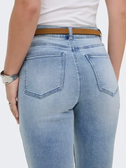 ONLEMILY-MILA Hög midja Rak passform Ankellängd Jeans