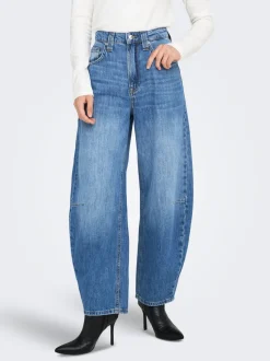 ONLFRANKIE Hög midja Barrel-passform Ankellängd Jeans