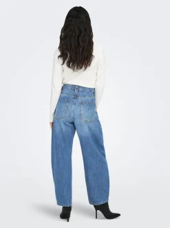 ONLFRANKIE Hög midja Barrel-passform Ankellängd Jeans