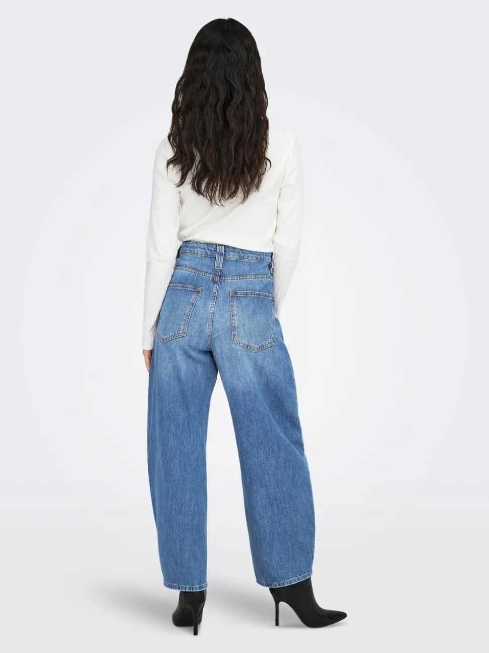 ONLFRANKIE Hög midja Barrel-passform Ankellängd Jeans