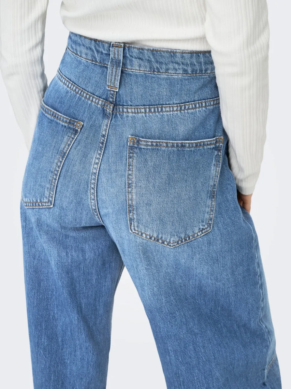 ONLFRANKIE Hög midja Barrel-passform Ankellängd Jeans
