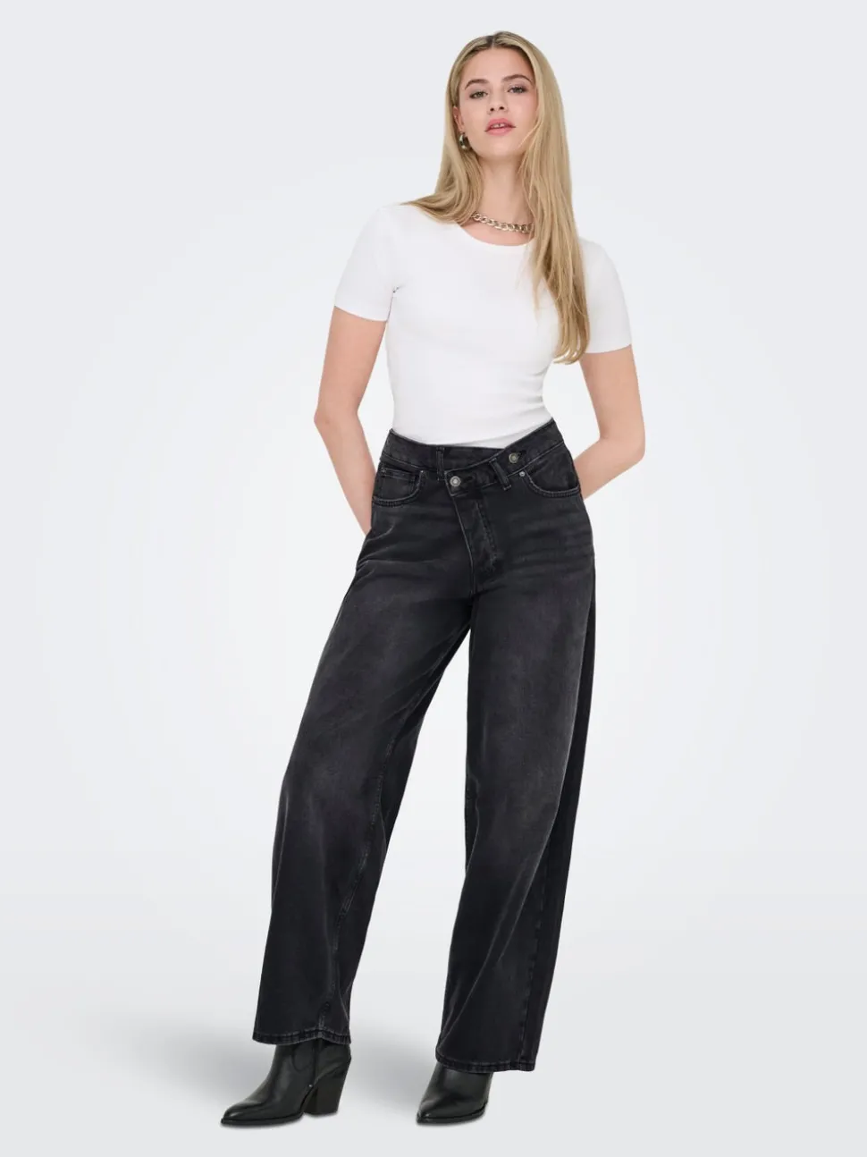 ONLGIORGIA Medelhög midja Baggy Fit Jeans