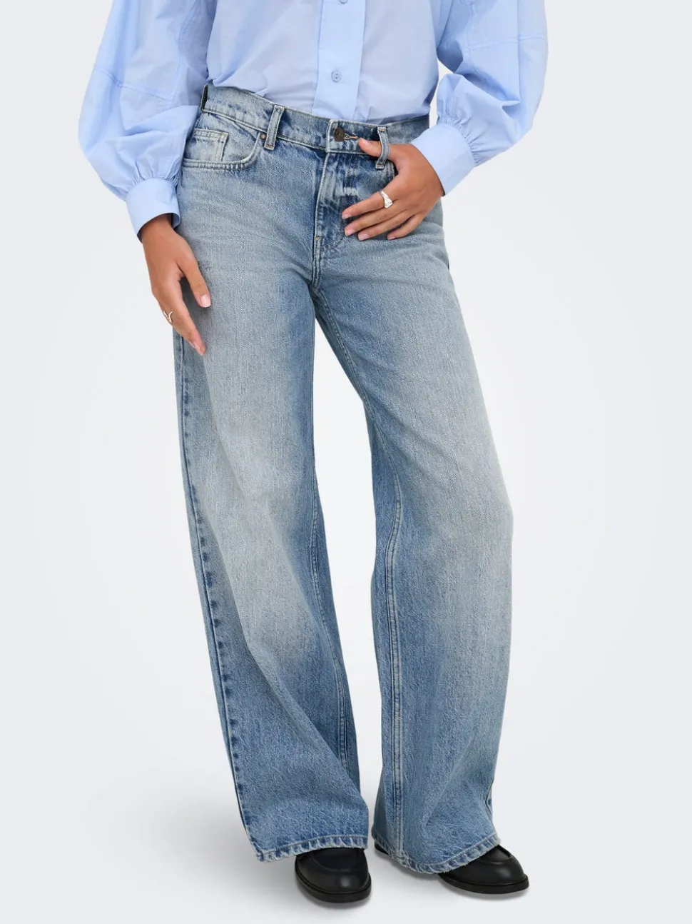 ONLHOPE Låg midja Vida ben Jeans