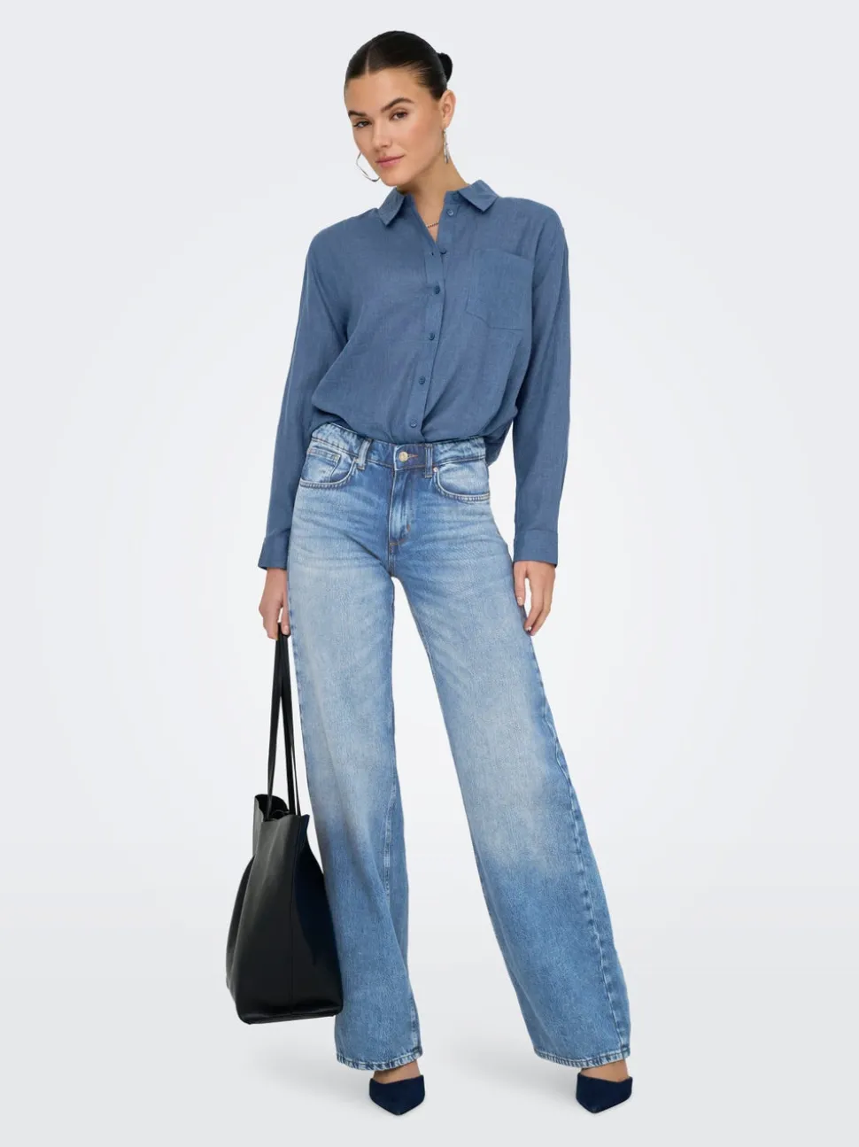 ONLHOPE Låg midja Vida ben Jeans