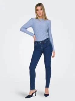 ONLHUSH Medelhög midja Skinny Fit Ankellängd Jeans