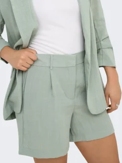 ONLITA Hög midja Normal passform Linne Bermudashorts