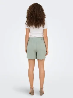 ONLITA Hög midja Normal passform Linne Bermudashorts