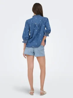 ONLJOSEPHINE Hög midja Lös passform Denimshorts