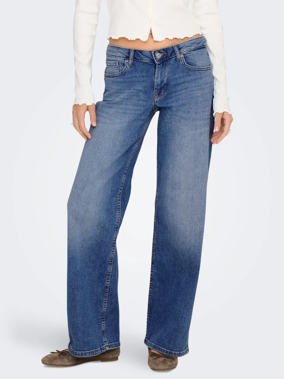 ONLJUDY-O Låg midja Rak passform Jeans