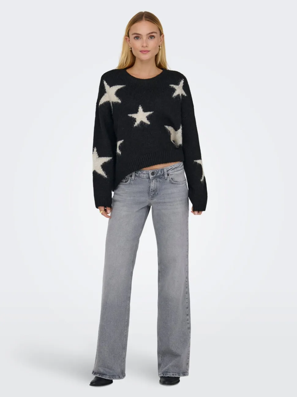 ONLJUICY Låg midja Vida ben Jeans