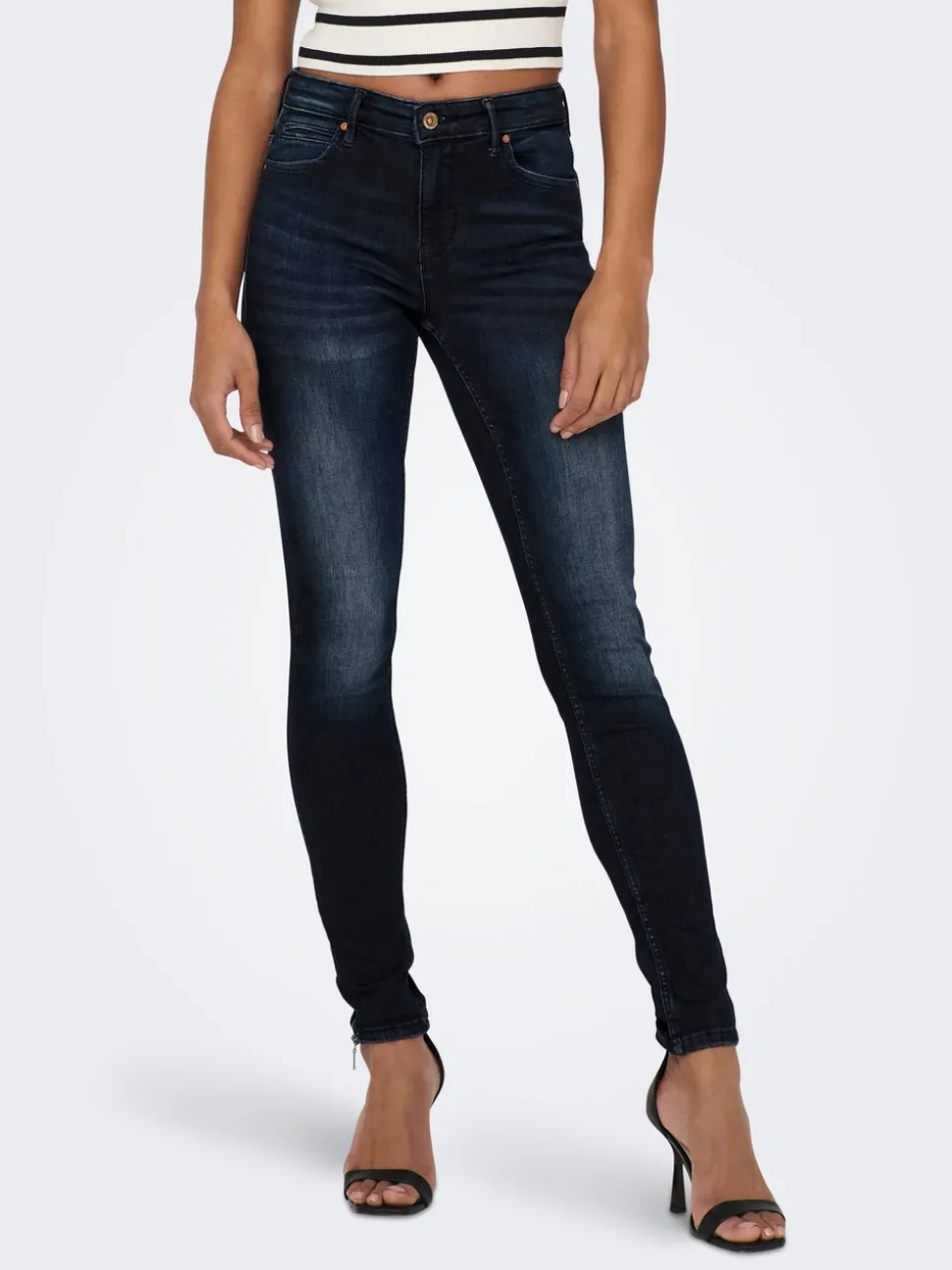 ONLKENDELL Medelhög midja Skinny Fit Ankellängd Jeans