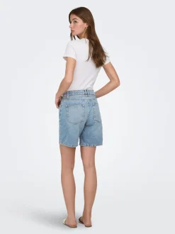 ONLLUMI Medelhög midja Vida ben Denimshorts