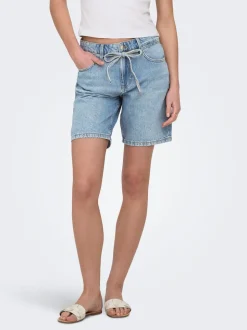 ONLLUMI Medelhög midja Vida ben Denimshorts