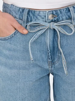 ONLLUMI Medelhög midja Vida ben Denimshorts