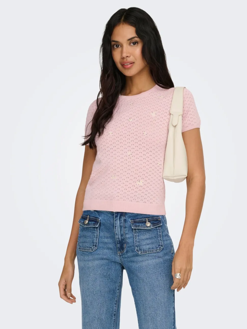ONLLUNA Stickad T-shirt