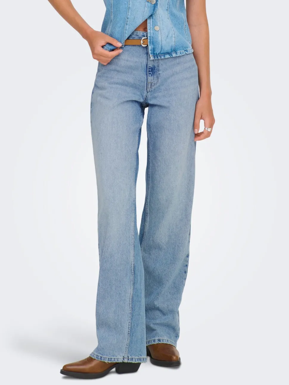 ONLMADDIE-O Hög midja Vida ben Jeans
