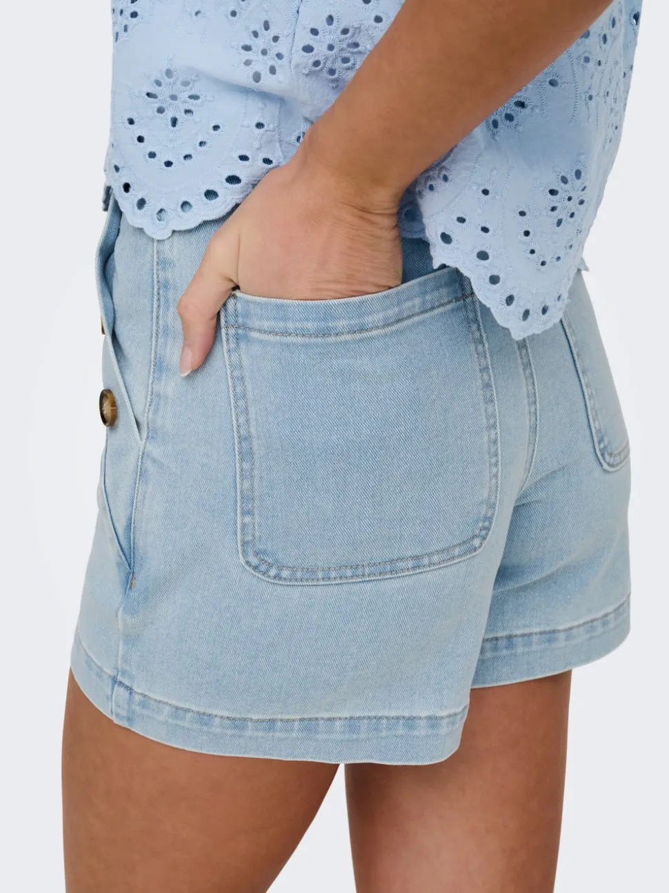 ONLMADELINE Hög midja Normal passform Denimshorts