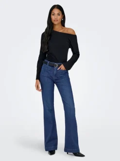 ONLMADISON Hög midja Utsvängd passform Jeans