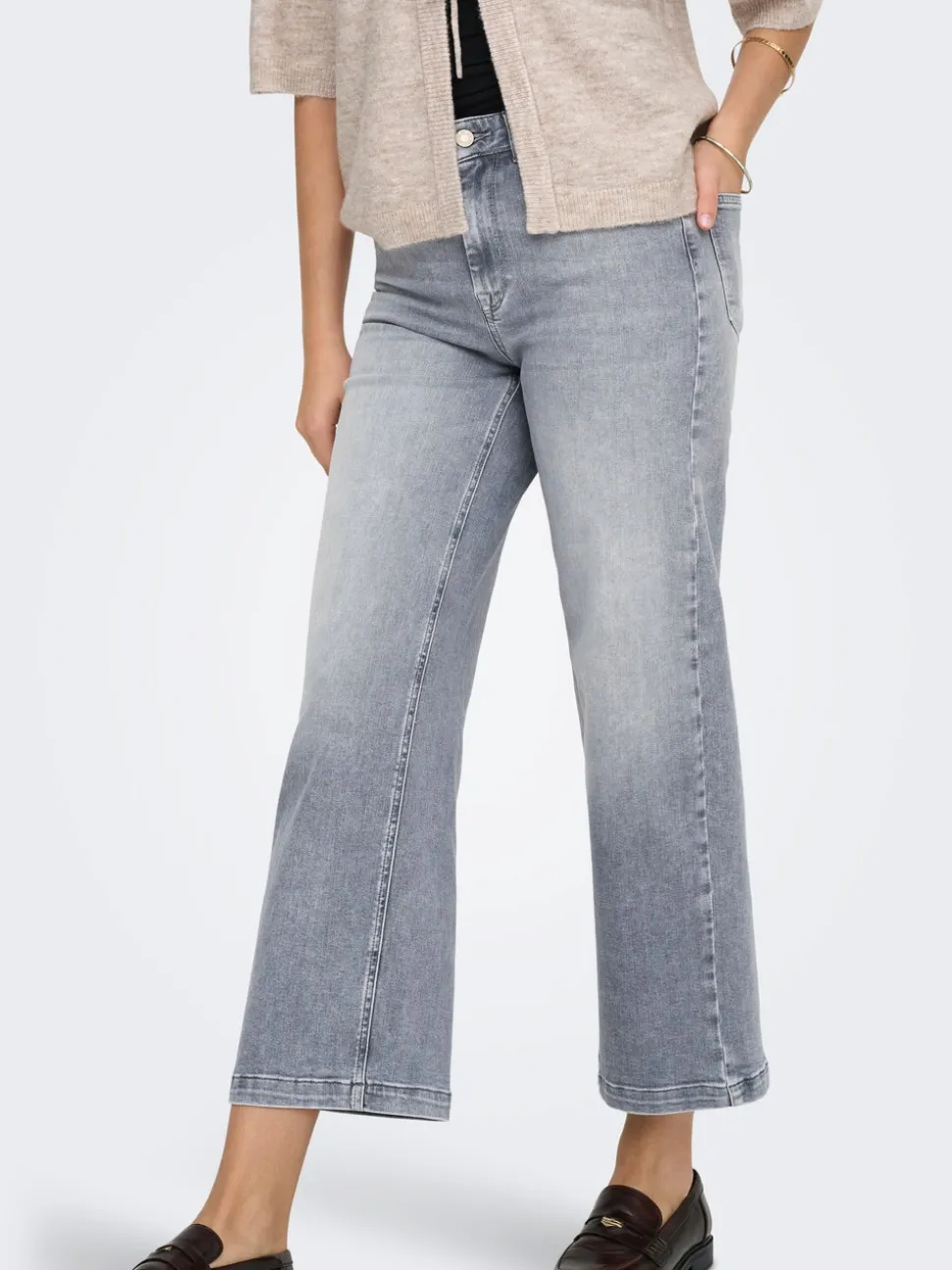 ONLMADISON Hög midja Vida ben Beskuren Jeans