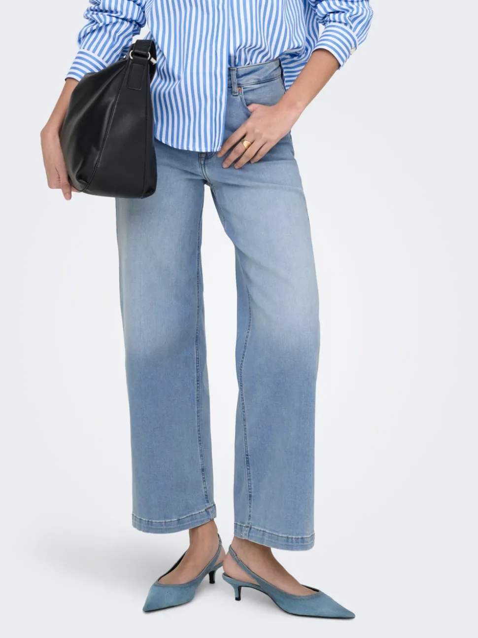 ONLMADISON Hög midja Vida ben Beskuren Jeans