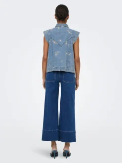 ONLMADISON Hög midja Vida ben Beskuren Jeans