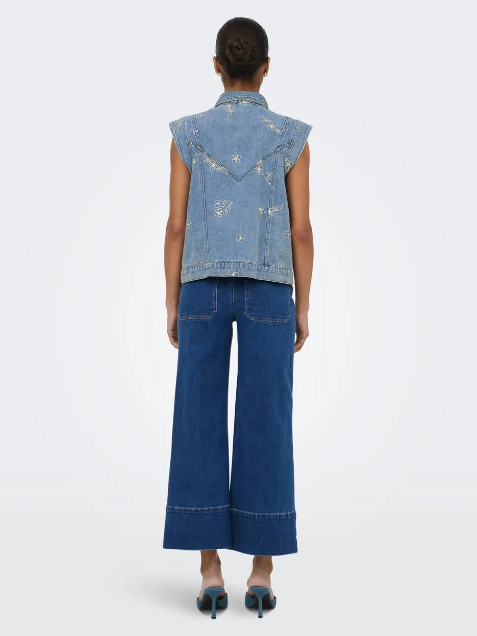 ONLMADISON Hög midja Vida ben Beskuren Jeans