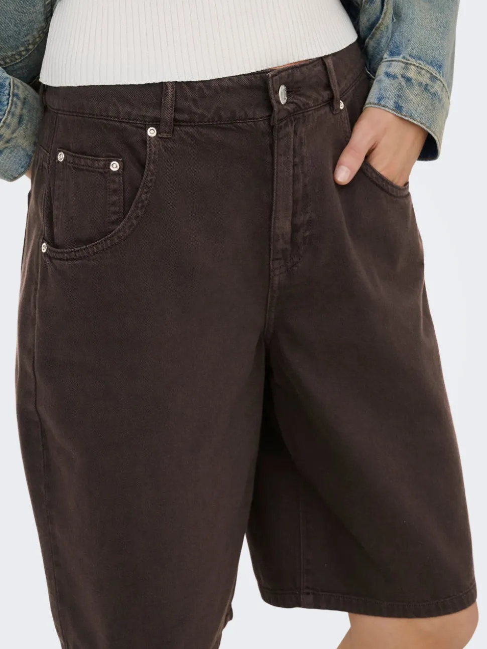 ONLMATE-SILLA Lös passform Denimshorts