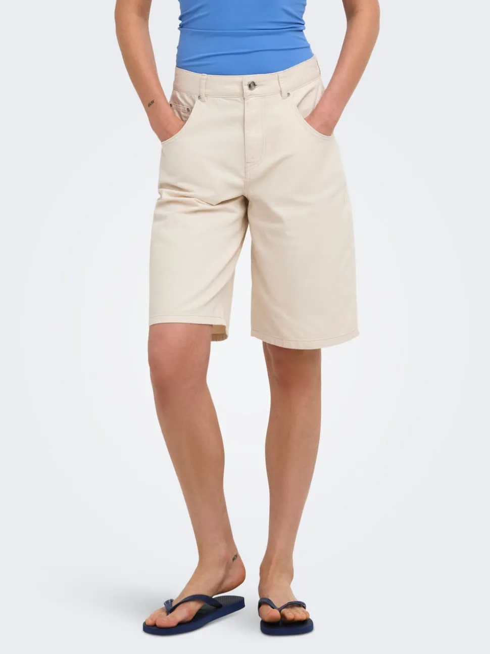 ONLMATE-SILLA Lös passform Denimshorts