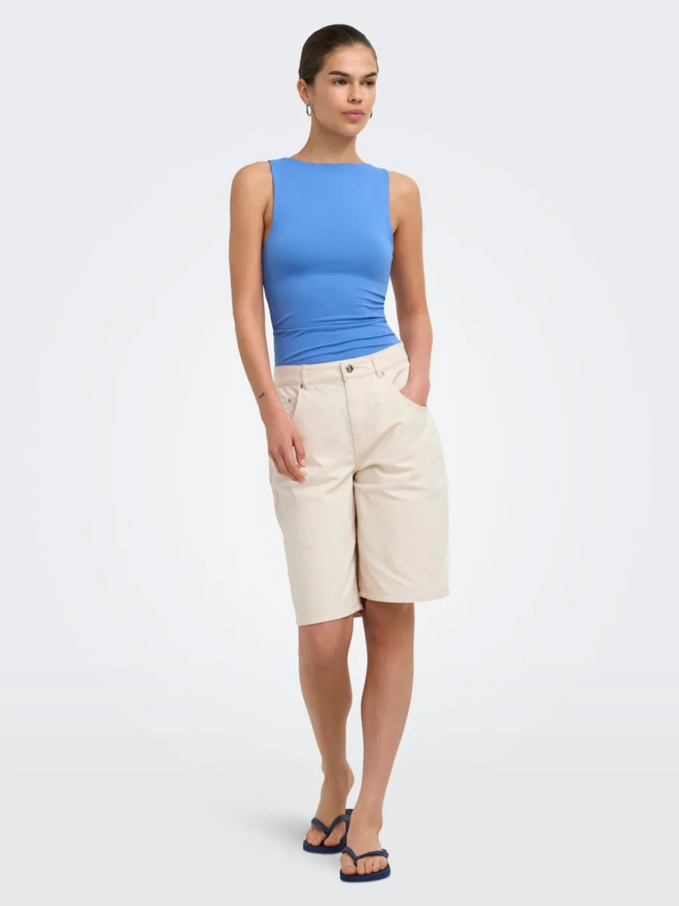 ONLMATE-SILLA Lös passform Denimshorts