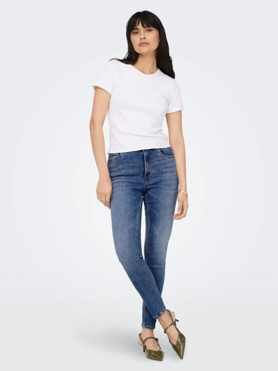 ONLMILA Hög midja Skinny Fit Ankellängd Jeans