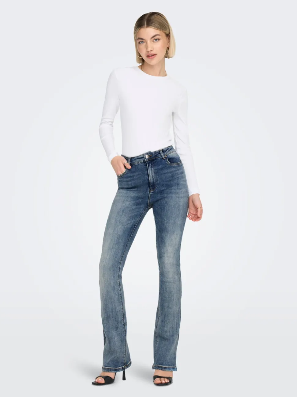 ONLMILA Hög midja Utsvängd passform Jeans