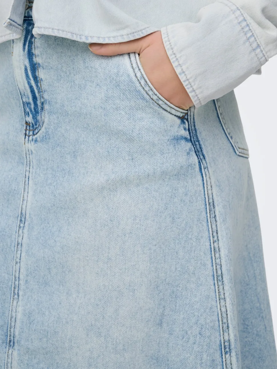 ONLMINDY Denim Jeanskjol Lång kjol